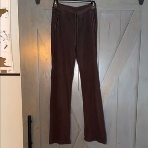 Skims Waffle Brown Drawstring Lounge Pants